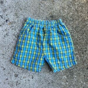 VINTAGE Plaid Seersucker Shorts